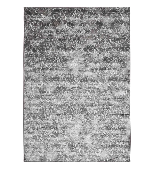 Grey Classical Pattern  Viscose Carpet, 200x290 cm