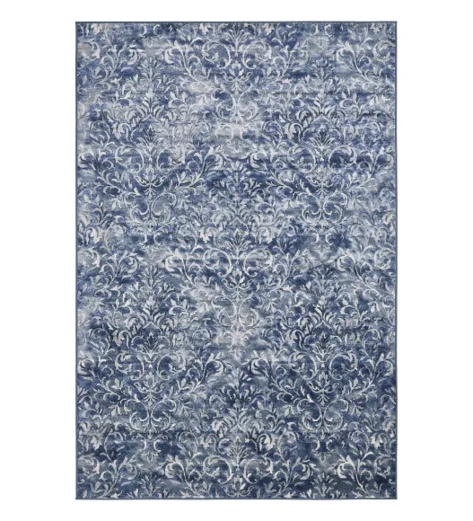 Blue Classical Pattern  Viscose Carpet, 200x290 cm
