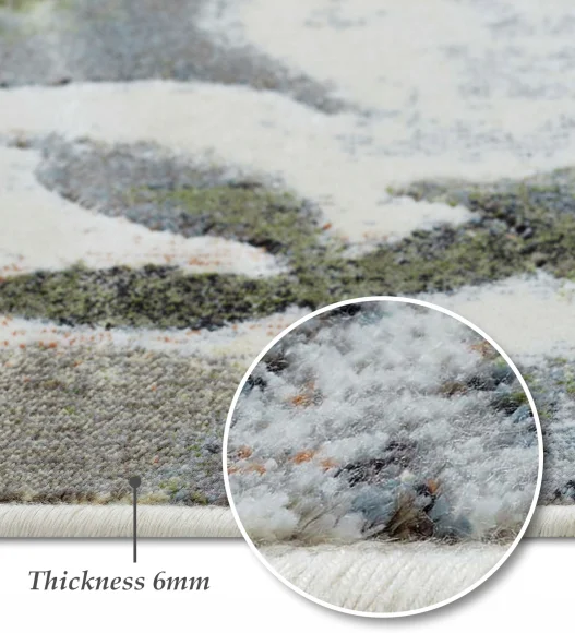 Multi Floral Pattern  Viscose Carpet, 200x290 cm