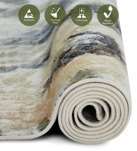 Multi Floral Pattern  Viscose Carpet, 200x290 cm