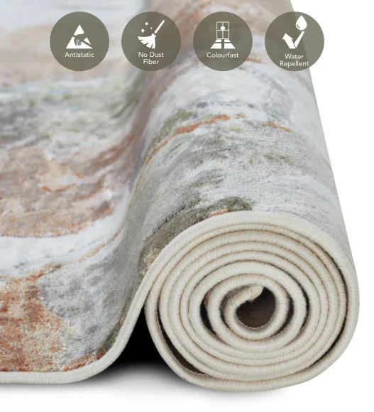 Multi Floral Pattern  Viscose Carpet, 200x290 cm