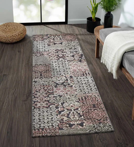 Genova Classical Runner Cream and Grey