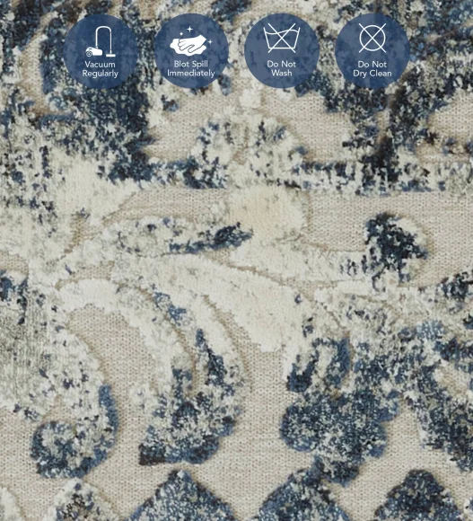 Genova Classical Runner Cream and Blue