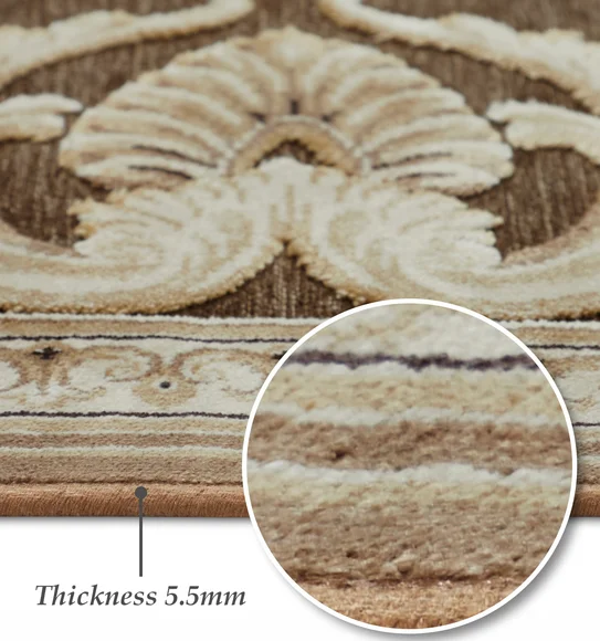 Genova Classical Carpet Brown and Beige