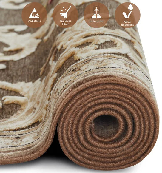 Genova Classical Carpet Brown and Beige