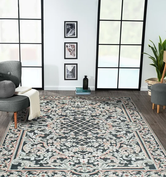 Genova Classical Carpet Cream and Grey