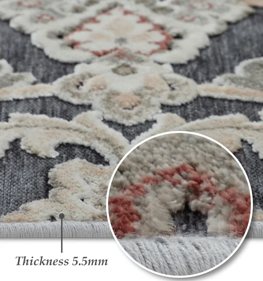 Genova Classical Carpet Grey and Cream