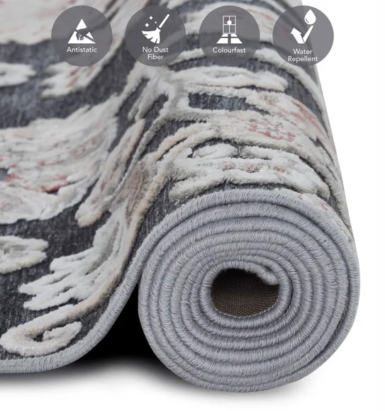 Genova Classical Carpet Grey and Cream