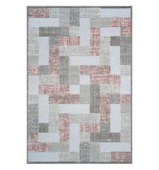 Genova Geometric Carpet Cream and Grey