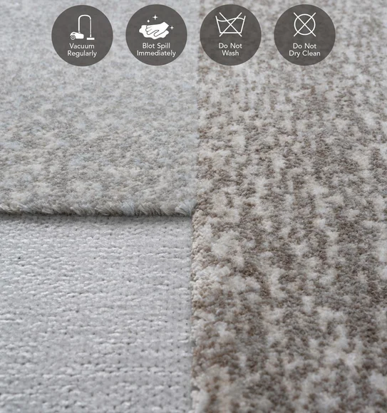 Genova Geometric Carpet Blue and Brown