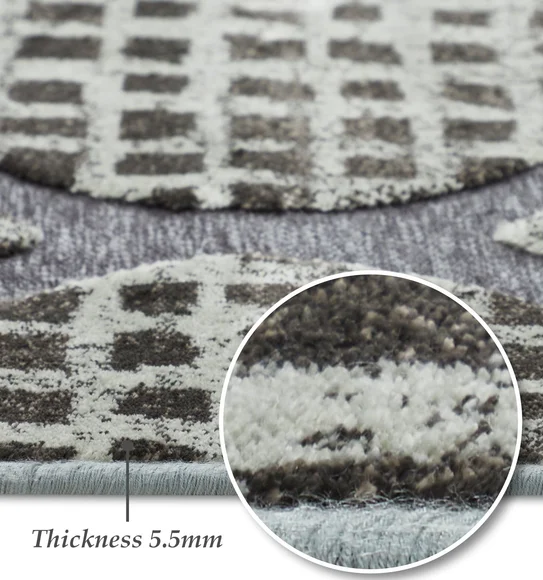 Genova Moroccan Carpet Cream and Grey