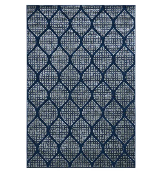 Genova Moroccan Carpet Cream and Blue