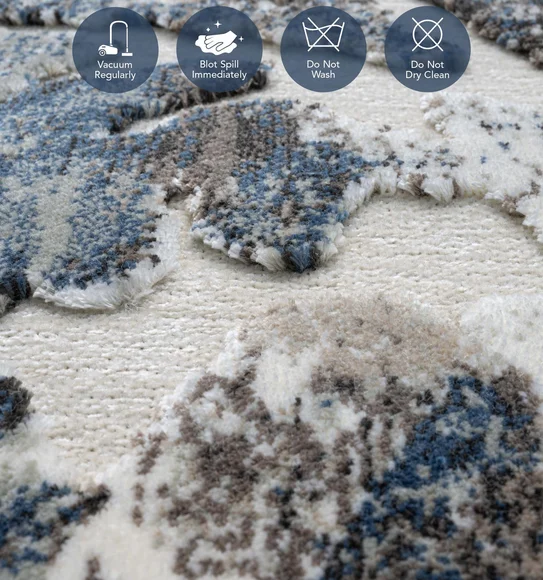 Genova Classical Carpet Cream and Blue