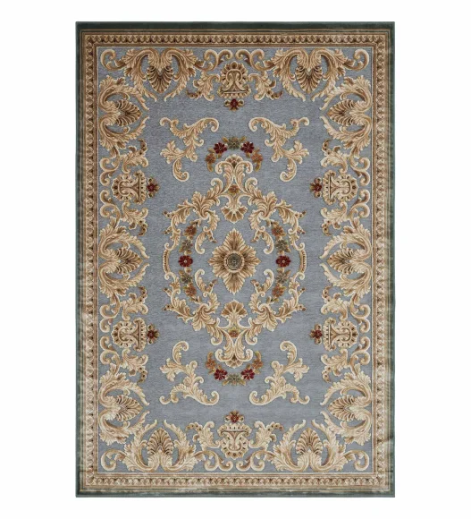 Beige and Grey Classical Viscose Carpet,200x290 cm