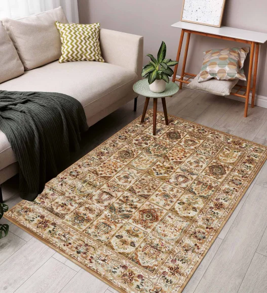 Beige Classical Viscose Carpet,200x290 cm