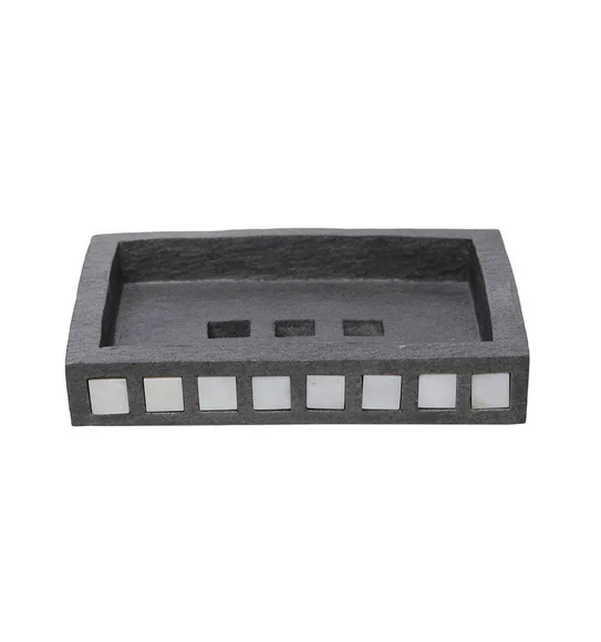 Alvina Polyresin Soap Dish Dark Grey