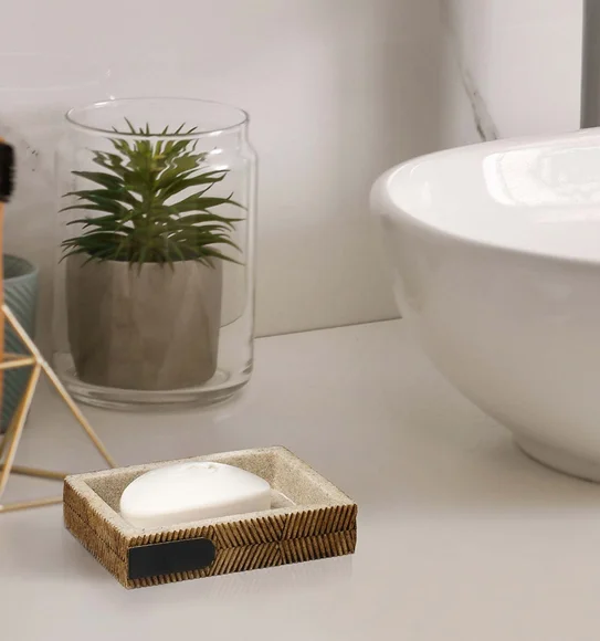 Alvina Polyresin Soap Dish Tan