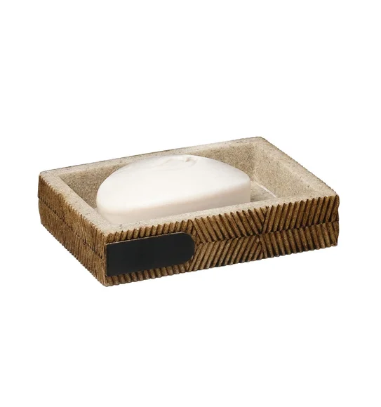 Alvina Polyresin Soap Dish Tan