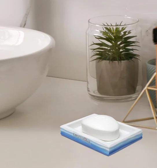 Alvina Polyresin Soap Dish Blue