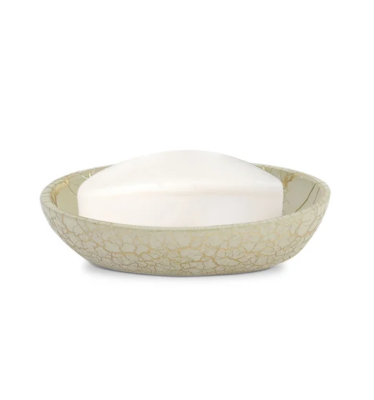 Alvina Polyresin Soap Dish Beige Gold