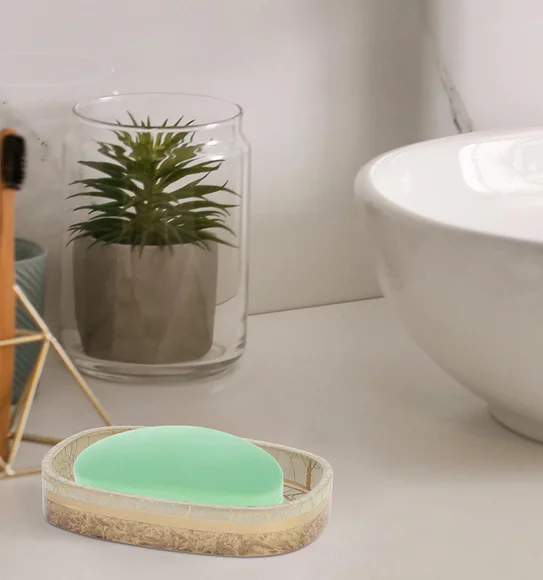 Alvina Polyresin Soap Dish Beige