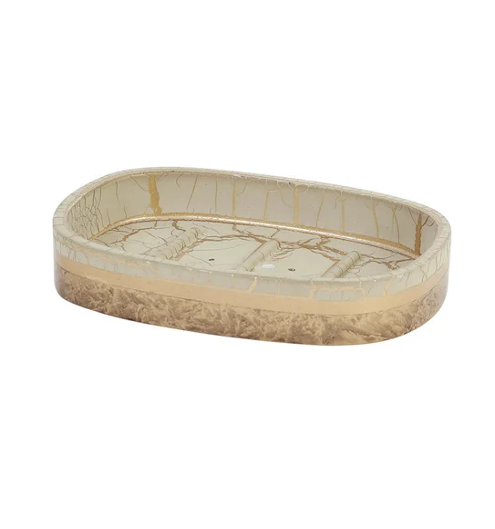Alvina Polyresin Soap Dish Beige