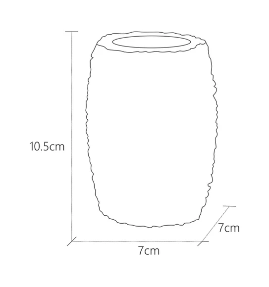 Alvina Polyresin Tumbler Grey