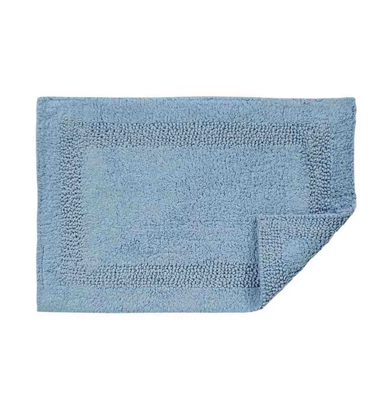Affinity Reversible Cotton Bath Mat Baby Blue