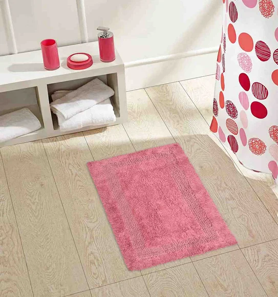 Affinity Reversible Cotton Bath Mat Blush