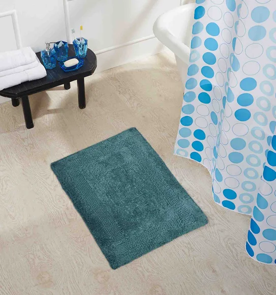 Affinity Reversible Cotton Bath Mat Peacock