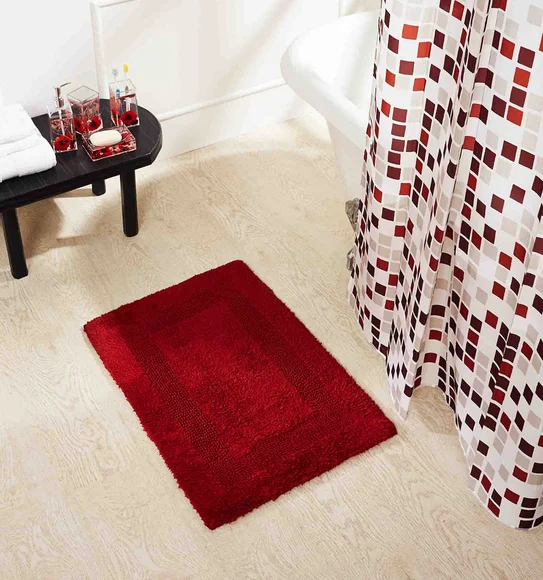 Affinity Reversible Cotton Bath Mat Burgundy