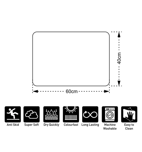 Galaxy Super Soft Light Weight Bath Mat Charcoal