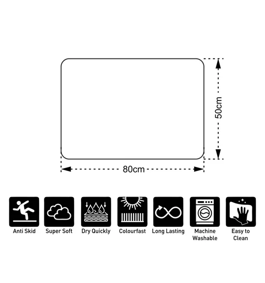 Galaxy Super Soft Light Weight Bath Mat Buff