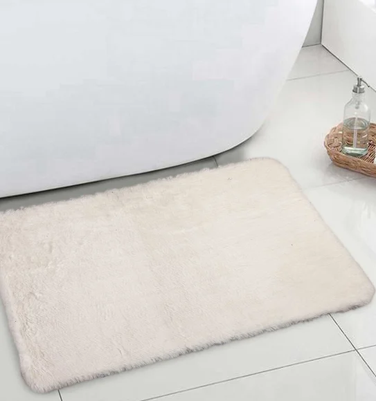 Galaxy Super Soft Light Weight Bath Mat White