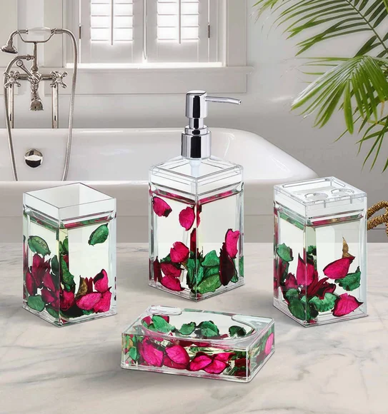 Agua Acrylic Acrylic Bath Set Clear