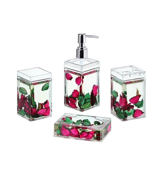 Agua Acrylic Acrylic Bath Set Clear