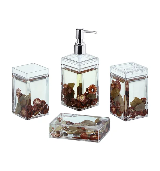 Agua Acrylic Acrylic Bath Set Brown