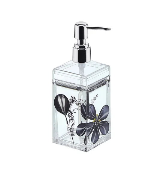 Agua Acrylic Acrylic Bath Set Black White