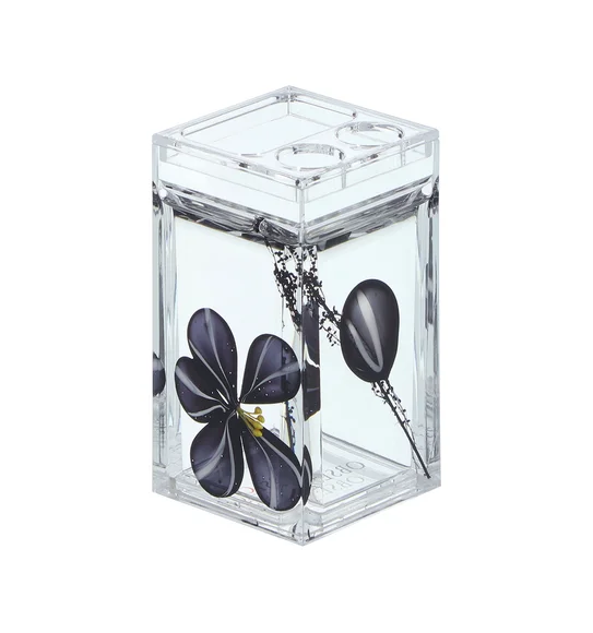 Agua Acrylic Acrylic Bath Set Black White