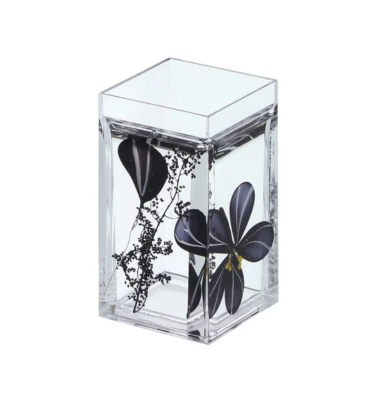 Agua Acrylic Acrylic Bath Set Black White