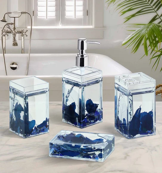 Agua Acrylic Acrylic Bath Set D.Blue