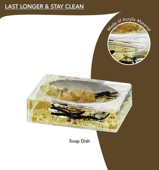 Agua Acrylic Acrylic Bath Set Gold