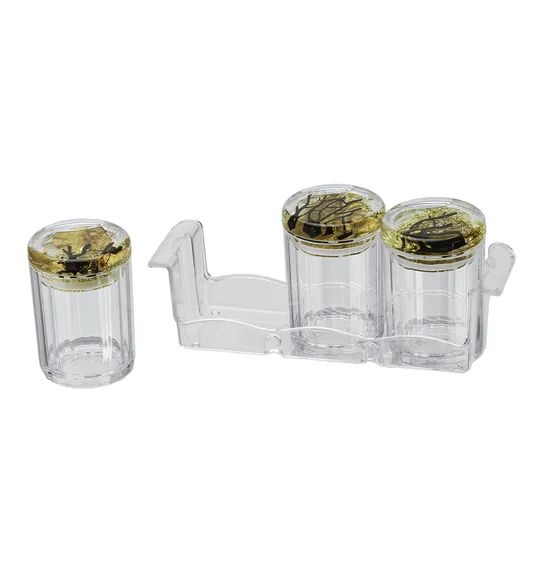 Agua Acrylic Acrylic Air Tight Jar Golden