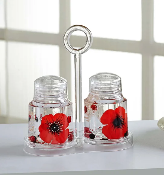 Agua Acrylic Acrylic Salt & Pepper Sprinkler Red