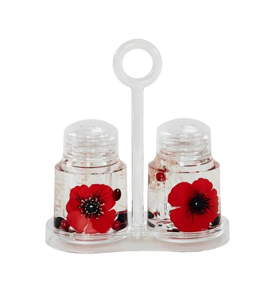 Agua Acrylic Acrylic Salt & Pepper Sprinkler Red