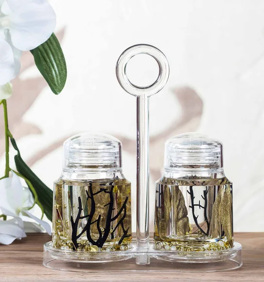 Agua Acrylic Acrylic Salt & Pepper Sprinkler Golden