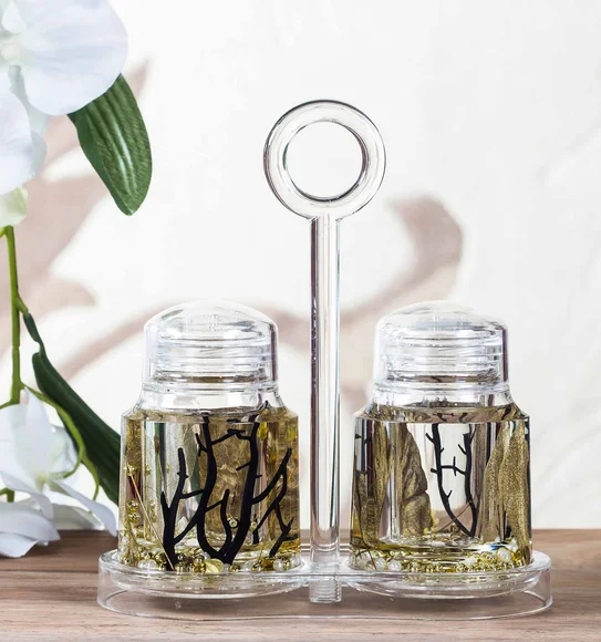 Agua Acrylic Acrylic Salt & Pepper Sprinkler Golden