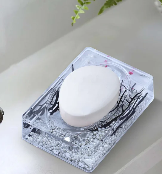 Agua Acrylic Acrylic Soap Dish Silver