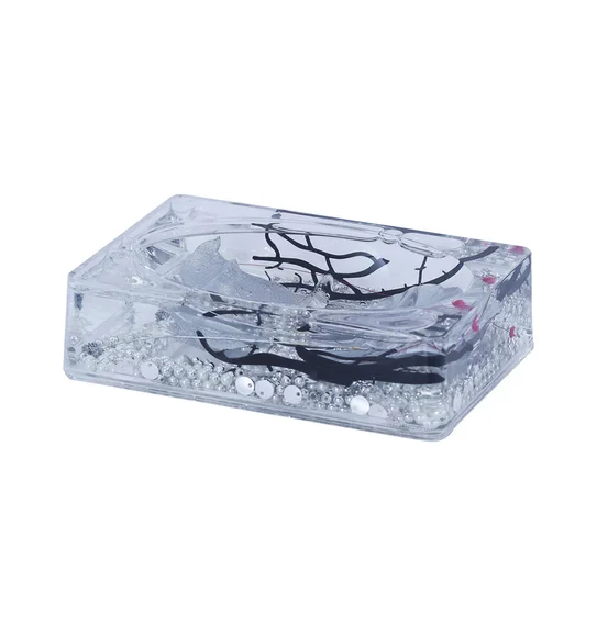 Agua Acrylic Acrylic Soap Dish Silver