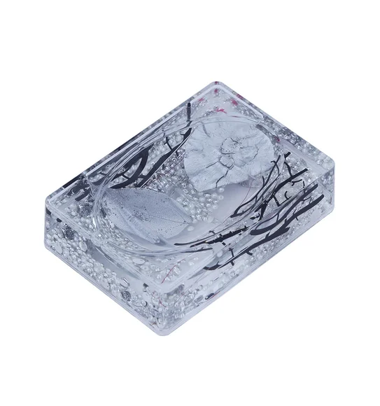 Agua Acrylic Acrylic Soap Dish Silver